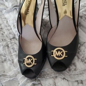 Black Michael Kors wedges